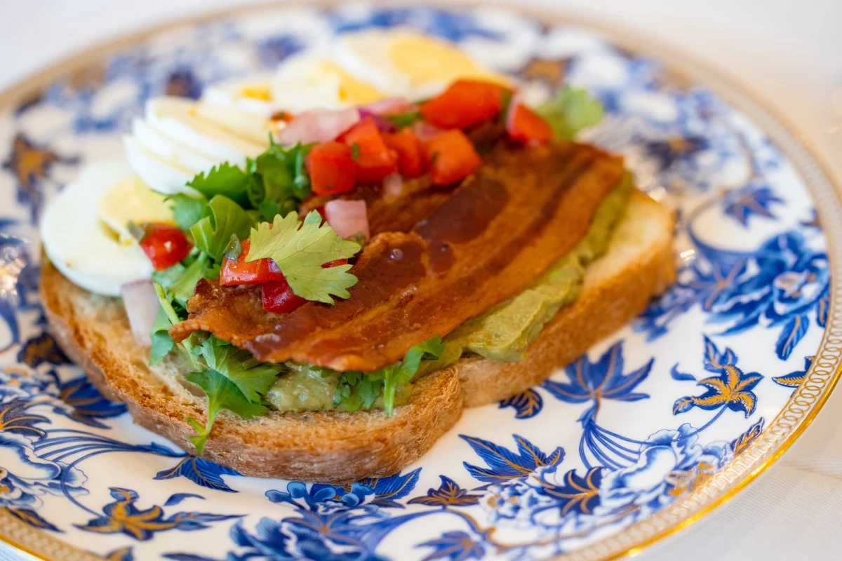 Brunch dish plated on the table