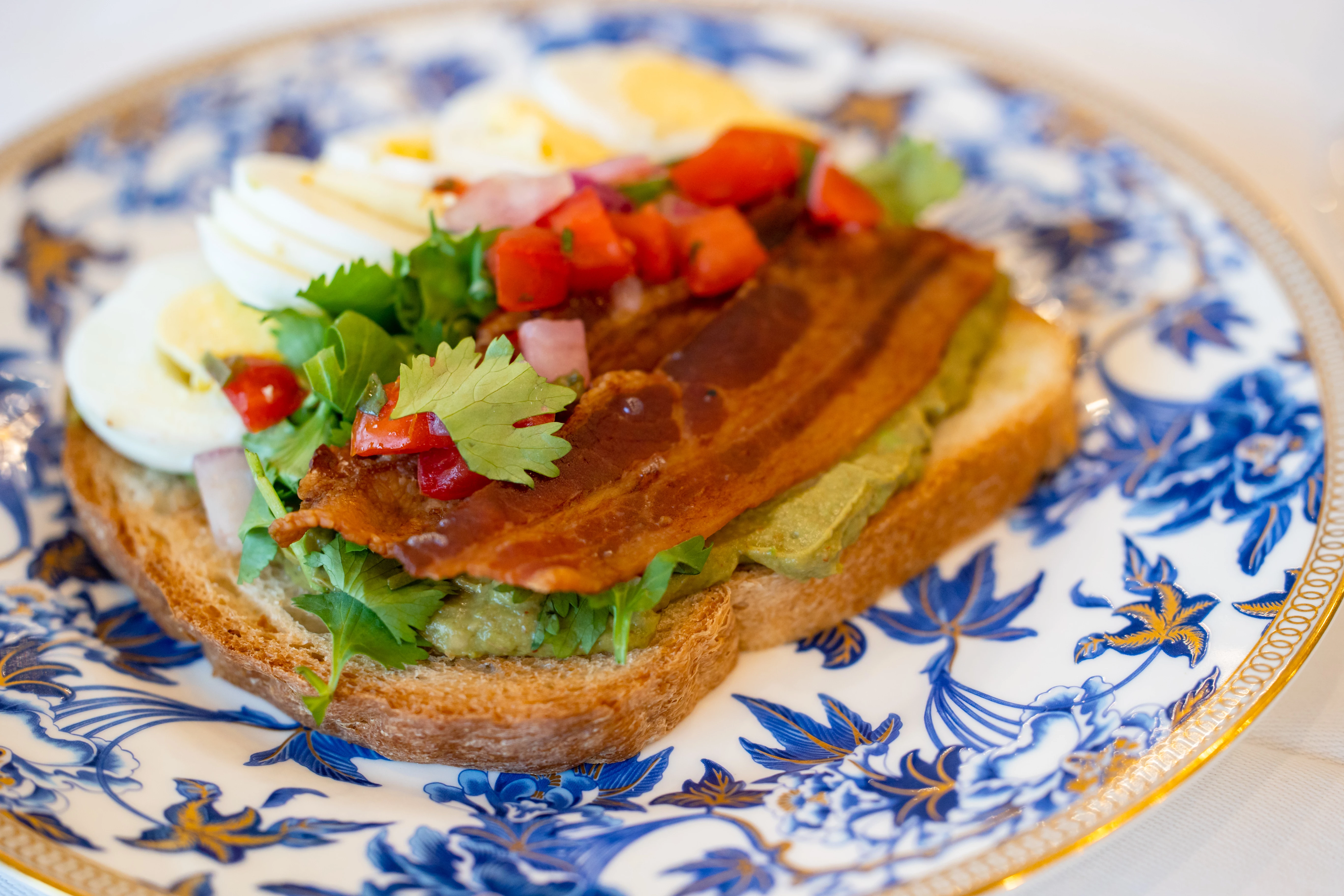 Brunch dish plated on the table