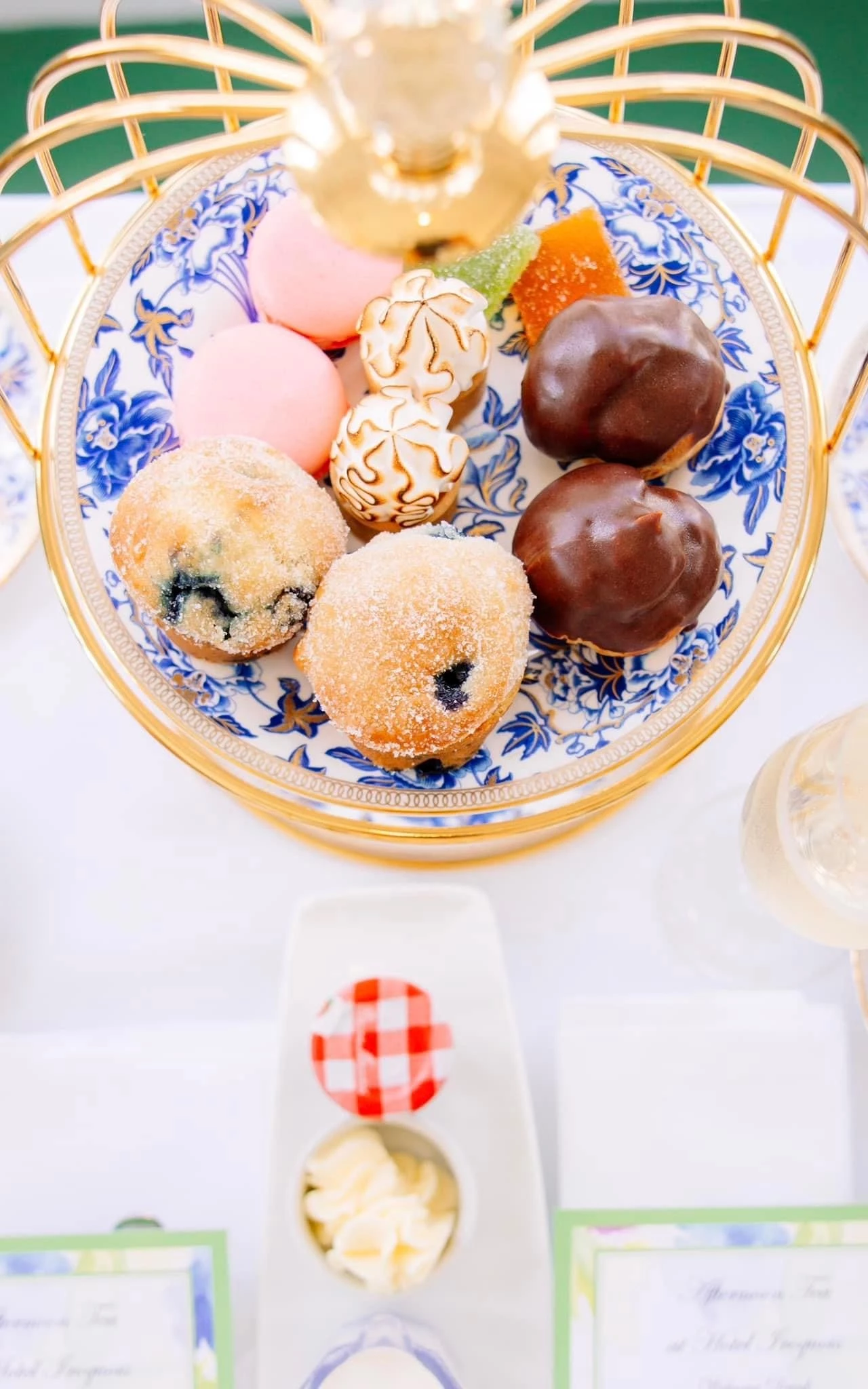 Plate of pastries and desserts