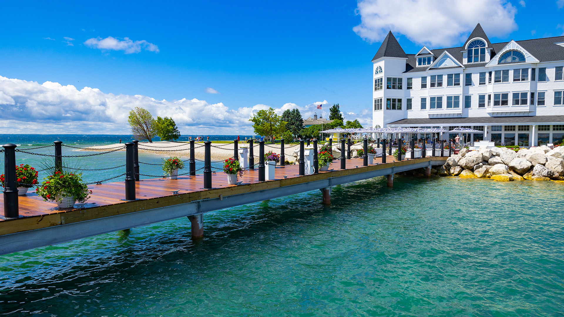 Exterior view of Carriage House with dock